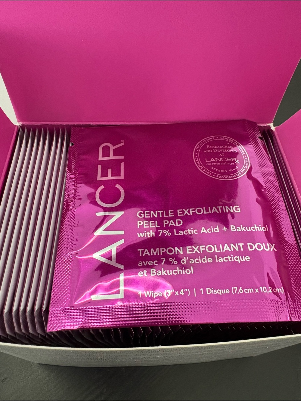 LANCER Gentle Exfoliating Peel Pads 45 count new in box - Picture 2 of 3
